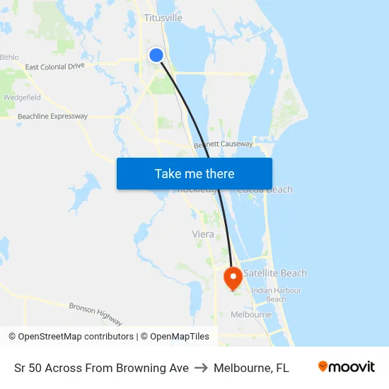 Sr 50 Across From Browning Ave to Melbourne, FL map