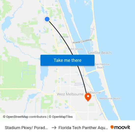 Stadium Pkwy/ Porada Dr E Side to Florida Tech Panther Aquatic Center map