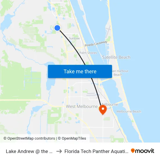 Lake Andrew @ the Avenue to Florida Tech Panther Aquatic Center map