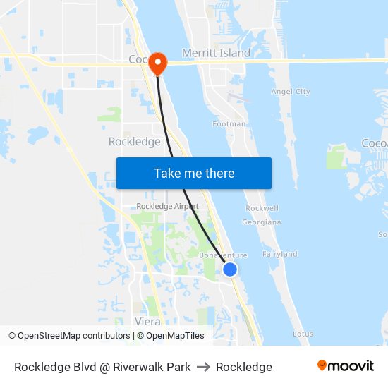 Rockledge Blvd @ Riverwalk Park to Rockledge map