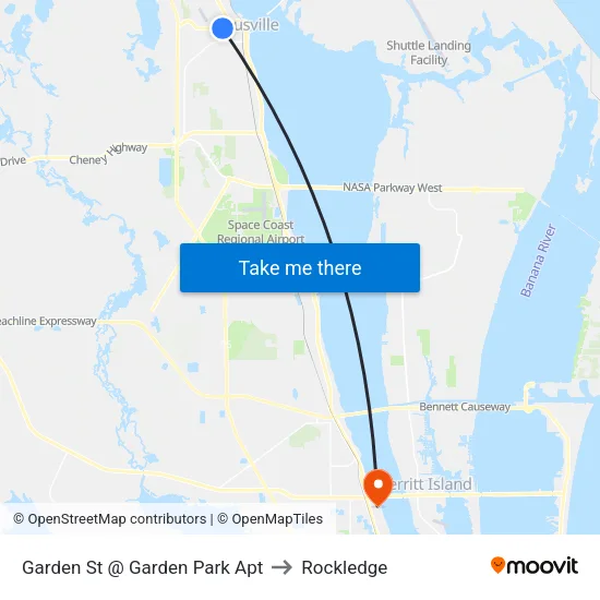 Garden St @ Garden Park Apt to Rockledge map