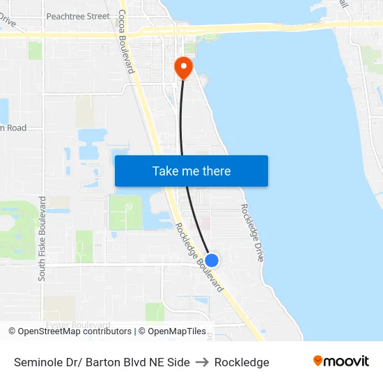 Seminole Dr/ Barton Blvd NE Side to Rockledge map