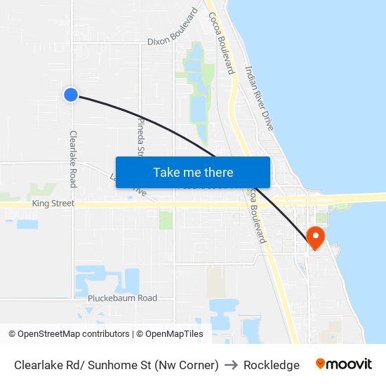 Clearlake Rd/ Sunhome St (Nw Corner) to Rockledge map