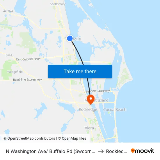N Washington Ave/ Buffalo Rd (Swcorner) to Rockledge map