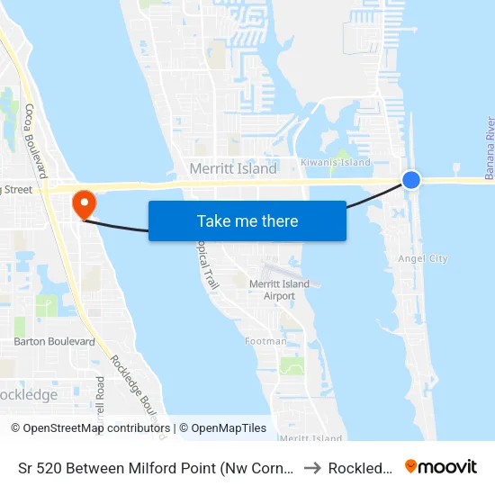 Sr 520 Between Milford Point (Nw Corner) to Rockledge map