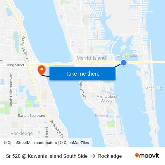 Sr 520 @ Kawanis Island South Side to Rockledge map
