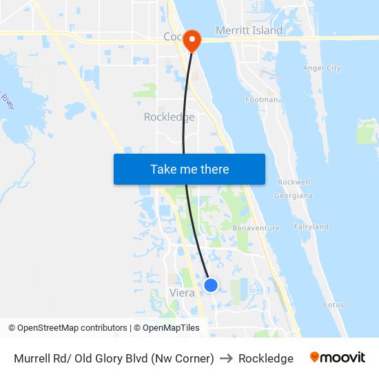 Murrell Rd/ Old Glory Blvd (Nw Corner) to Rockledge map