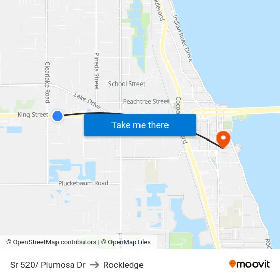 Sr 520/ Plumosa Dr to Rockledge map