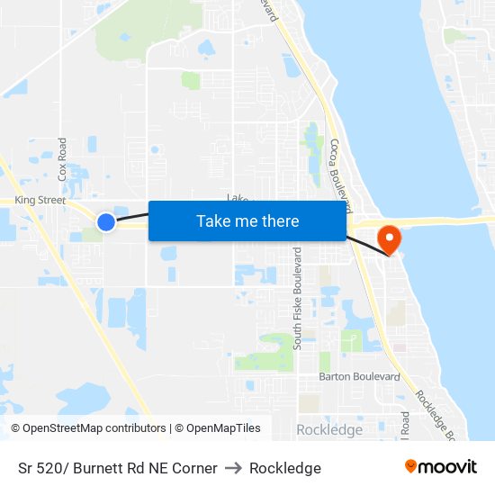 Sr 520/ Burnett Rd NE Corner to Rockledge map