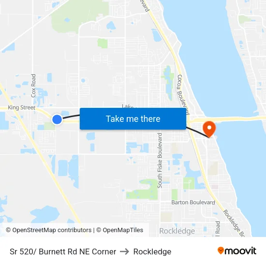 Sr 520/ Burnett Rd NE Corner to Rockledge map