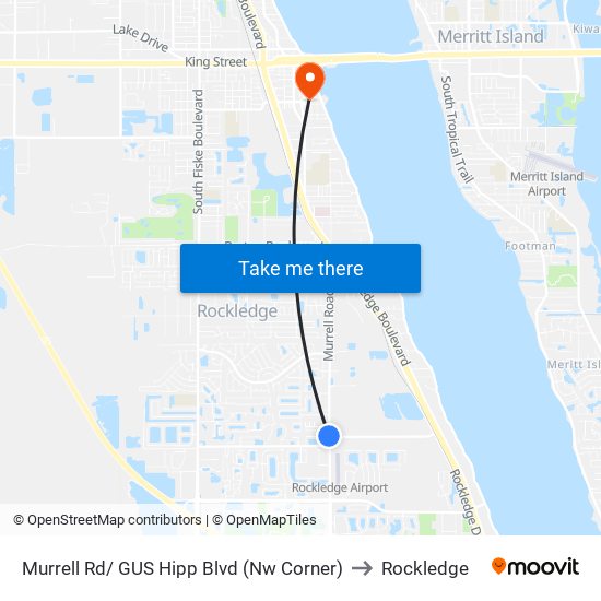 Murrell Rd/ GUS Hipp Blvd (Nw Corner) to Rockledge map