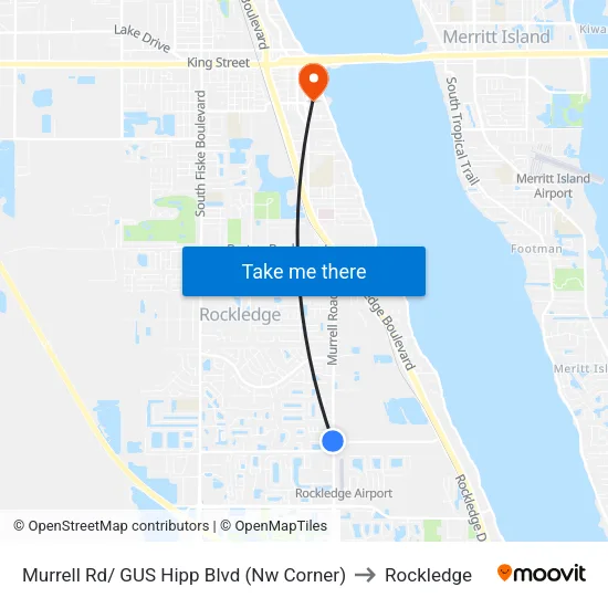 Murrell Rd/ GUS Hipp Blvd (Nw Corner) to Rockledge map