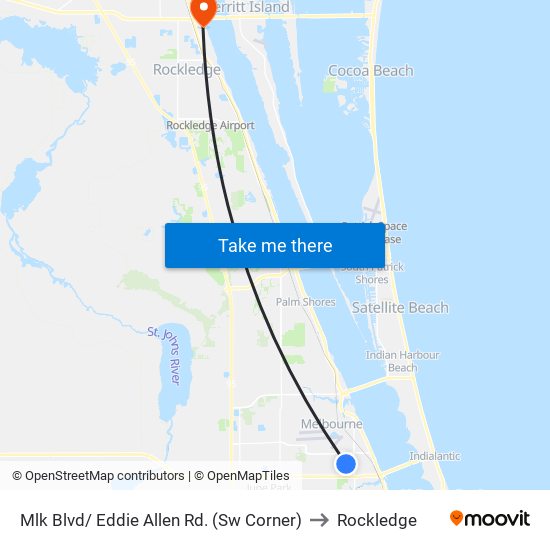 Mlk Blvd/ Eddie Allen Rd. (Sw Corner) to Rockledge map