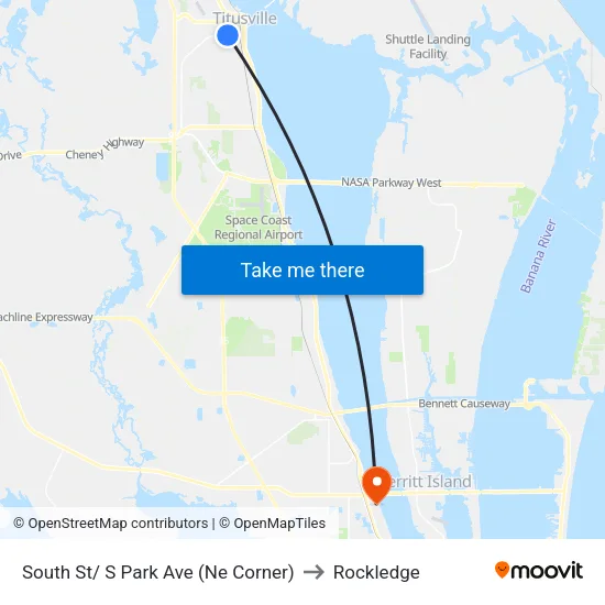 South St/ S Park Ave (Ne Corner) to Rockledge map