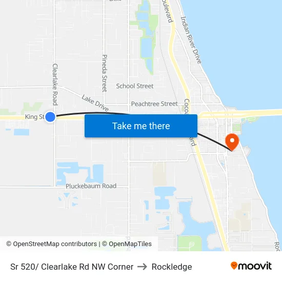 Sr 520/ Clearlake Rd NW Corner to Rockledge map