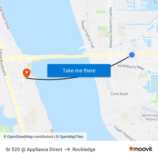 Sr 520 @ Appliance Direct to Rockledge map