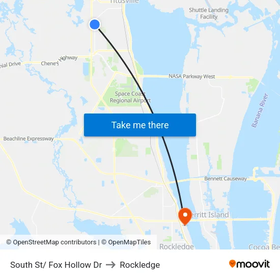 South St/ Fox Hollow Dr to Rockledge map
