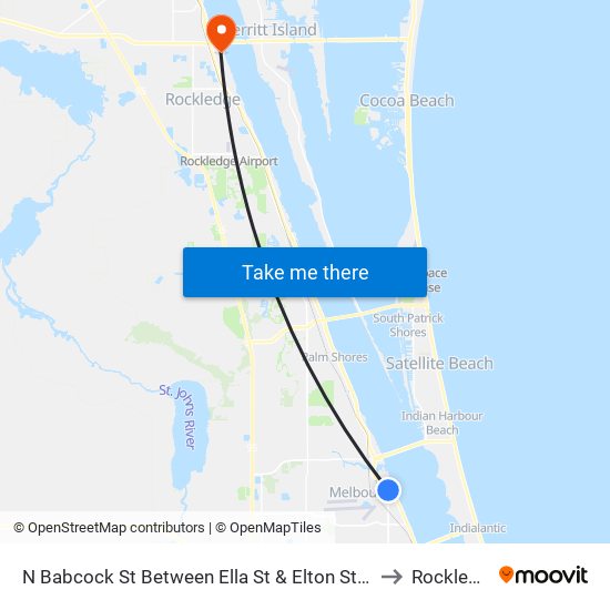 N Babcock St Between Ella St & Elton St E Side to Rockledge map