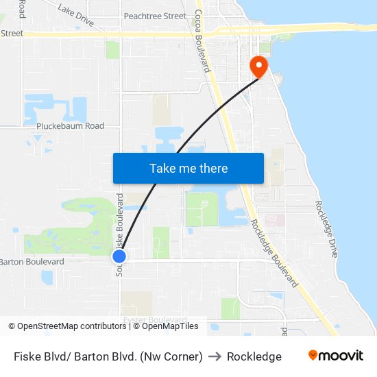 Fiske Blvd/ Barton Blvd. (Nw Corner) to Rockledge map