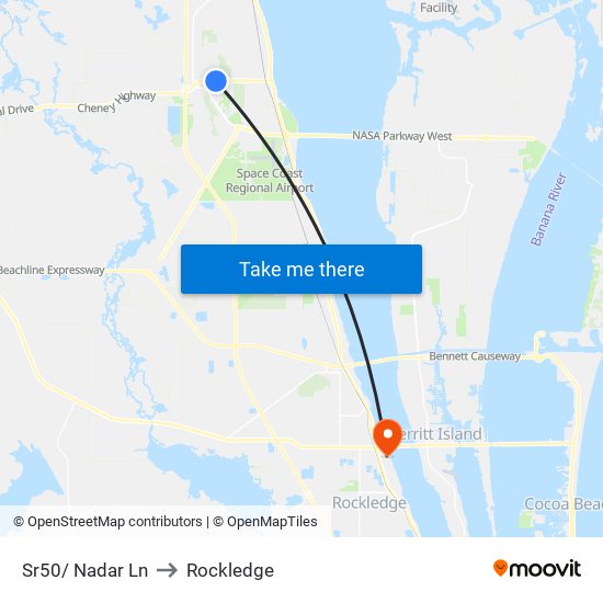 Sr50/ Nadar Ln to Rockledge map