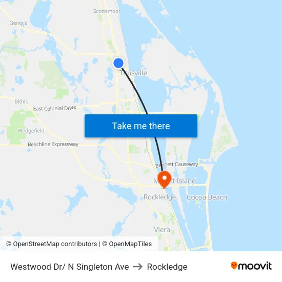 Westwood Dr/ N Singleton Ave to Rockledge map