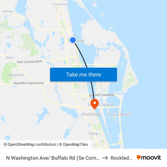 N Washington Ave/ Buffalo Rd (Se Corner) to Rockledge map