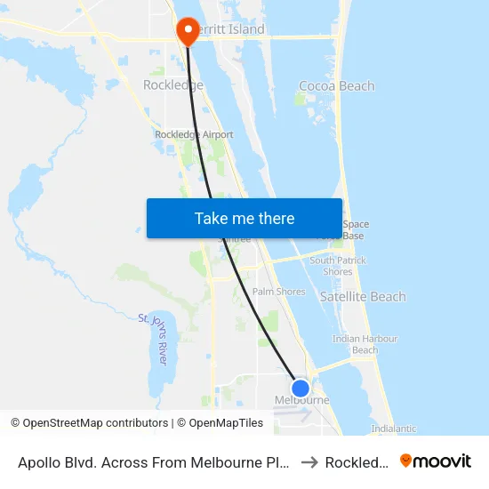 Apollo Blvd. Across From Melbourne Plaza to Rockledge map