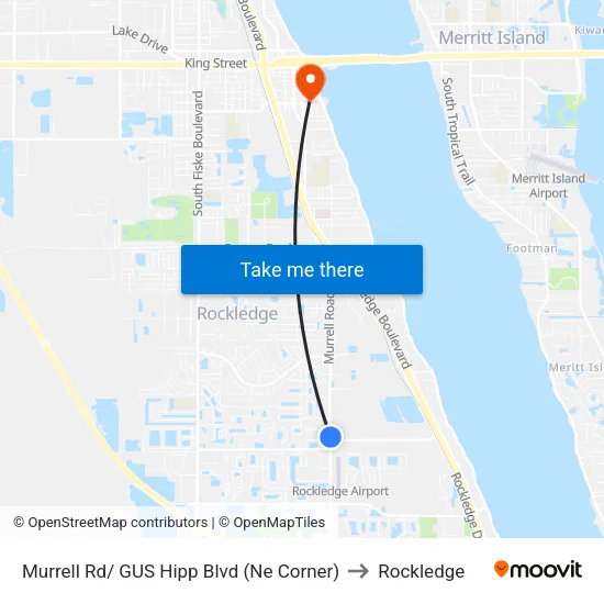 Murrell Rd/ GUS Hipp Blvd (Ne Corner) to Rockledge map