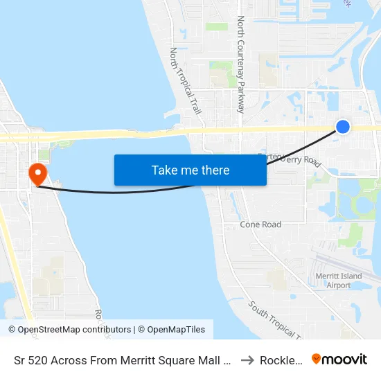 Sr 520 Across From Merritt Square Mall Northside to Rockledge map