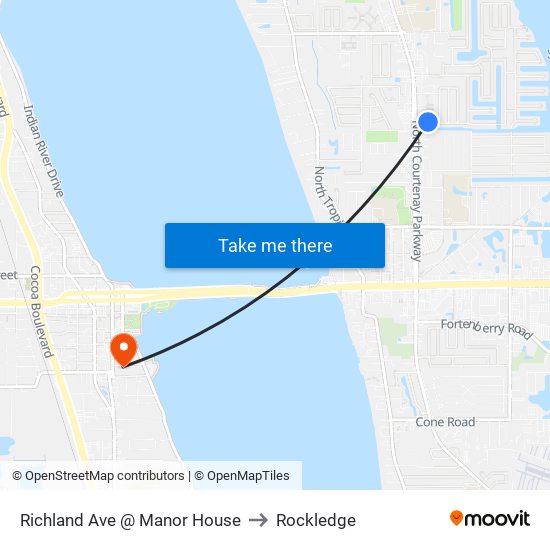 Richland Ave @ Manor House to Rockledge map