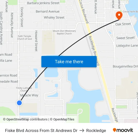 Fiske Blvd Across From St Andrews Dr to Rockledge map