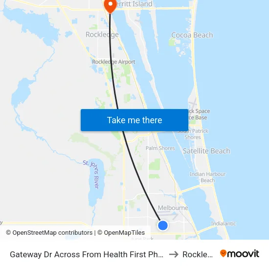 Gateway Dr Across From Health First Physicians to Rockledge map