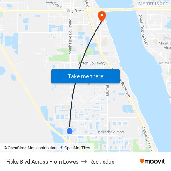 Fiske Blvd Across From Lowes to Rockledge map