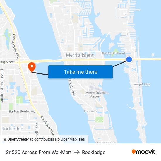 Sr 520 Across From Wal-Mart to Rockledge map