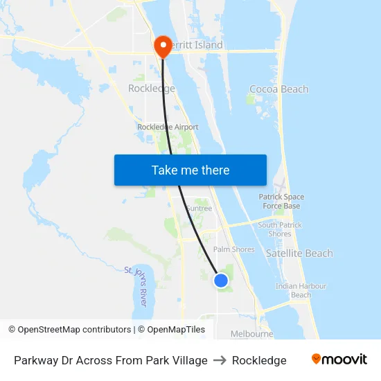 Parkway Dr Across From Park Village to Rockledge map