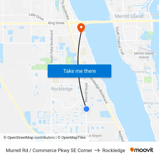 Murrell Rd / Commerce Pkwy SE Corner to Rockledge map