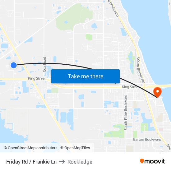 Friday Rd / Frankie Ln to Rockledge map