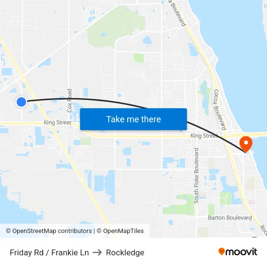 Friday Rd / Frankie Ln to Rockledge map