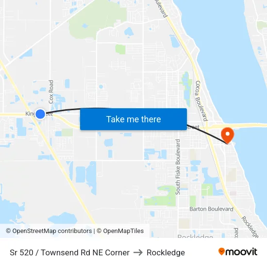 Sr 520 / Townsend Rd NE Corner to Rockledge map