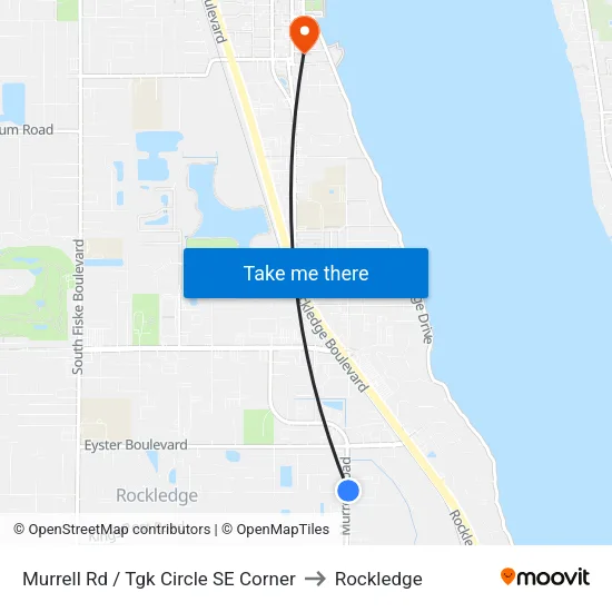 Murrell Rd / Tgk Circle SE Corner to Rockledge map