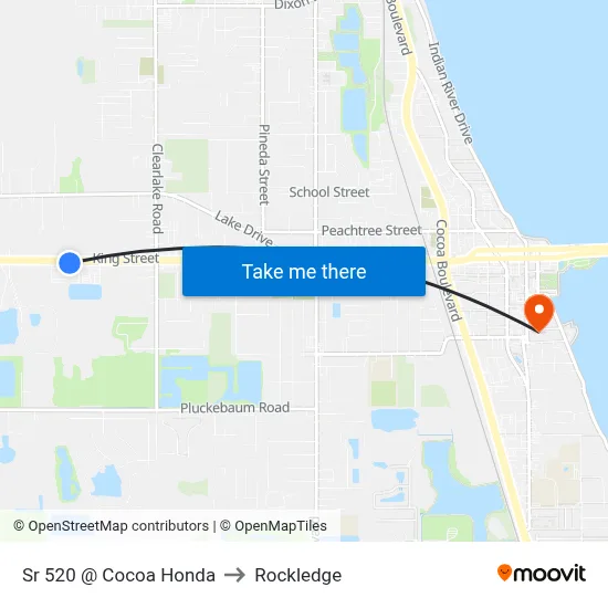 Sr 520 @ Cocoa Honda to Rockledge map