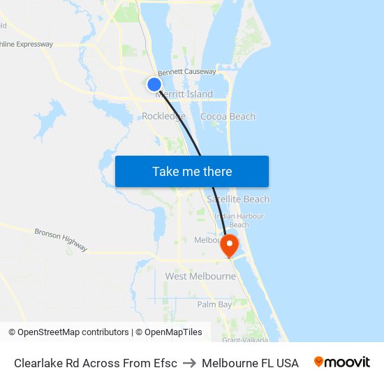 Clearlake Rd Across From Efsc to Melbourne FL USA map