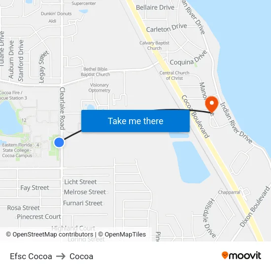 Efsc Cocoa to Cocoa map
