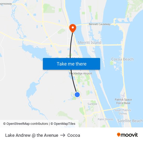 Lake Andrew @ the Avenue to Cocoa map