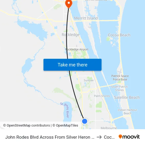 John Rodes Blvd Across From Silver Heron Dr to Cocoa map