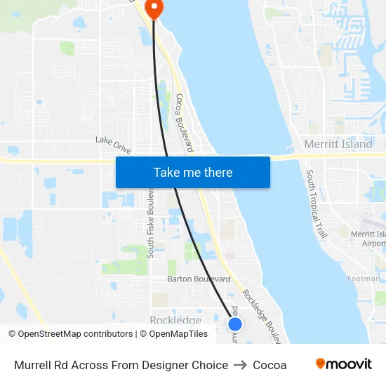 Murrell Rd Across From Designer Choice to Cocoa map