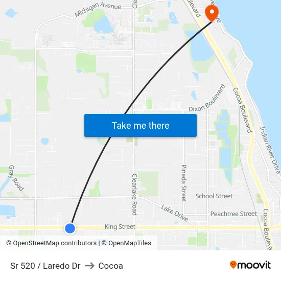 Sr 520 / Laredo Dr to Cocoa map