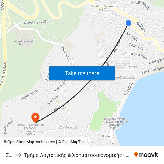 Σίγμα to Τμήμα Λογιστικής & Χρηματοοικονομικής - ΤΕΙ Ανατολικής Μακεδονίας & Θράκης map