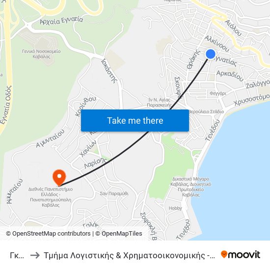 Γκιρτζή to Τμήμα Λογιστικής & Χρηματοοικονομικής - ΤΕΙ Ανατολικής Μακεδονίας & Θράκης map