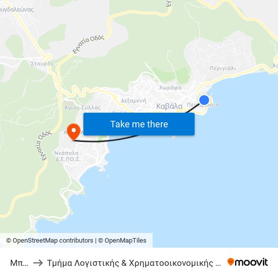 Μπατίρη to Τμήμα Λογιστικής & Χρηματοοικονομικής - ΤΕΙ Ανατολικής Μακεδονίας & Θράκης map